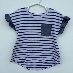Tucker and Tate Girls Striped Tee with front pocket